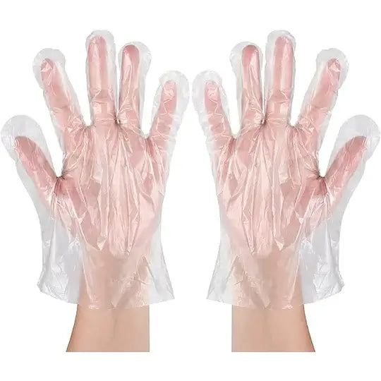 Luvas em Polietileno Finas Descartáveis, ambidestras, para uso em serviço de padaria