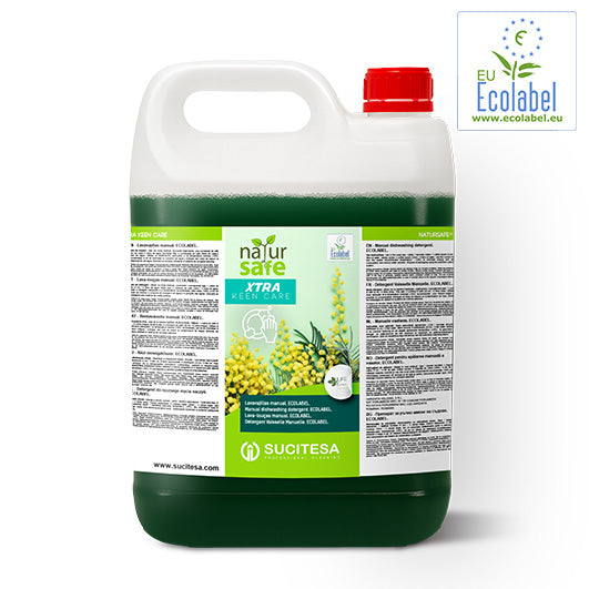 Detergente Loiça Manual Ultra Concentrado Ecológico 5 Litros da Natursafe, certificação ECOLABEL para uso em cozinhas profissionais