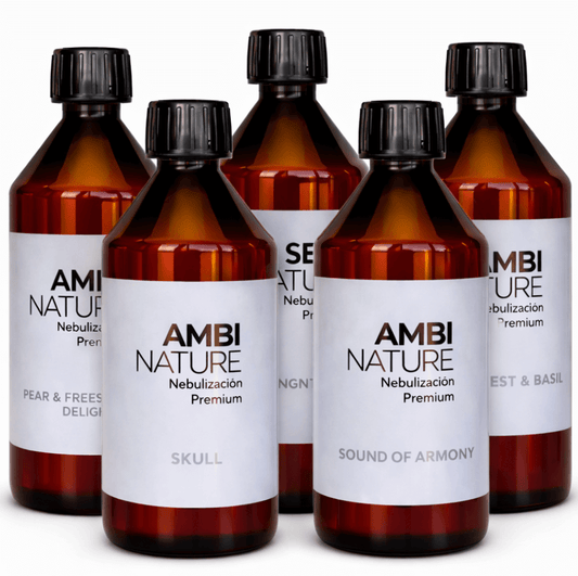 Essência Nebulizadora Ultra Concentrada 1000ml da AMBINATURE, frascos ambiente com aromas variados, novo sistema ambientador para empresas