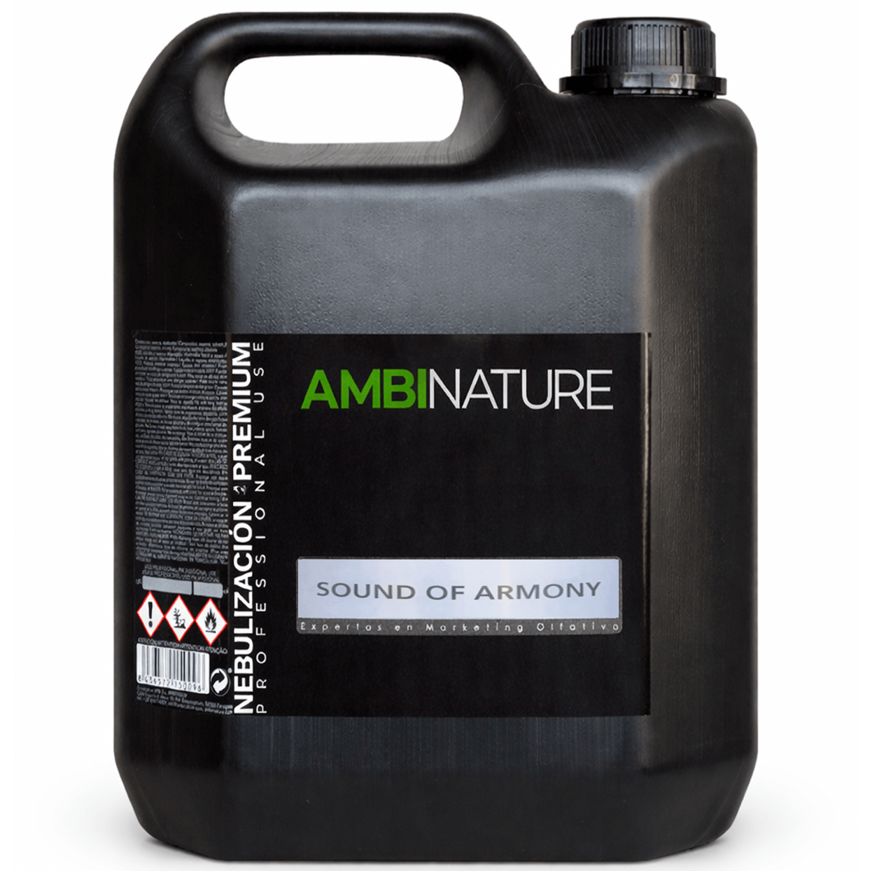 Essência Nebulizadora Ultra Concentrada AMBINATURE 5L embalagem de ambiente para grandes espaços.