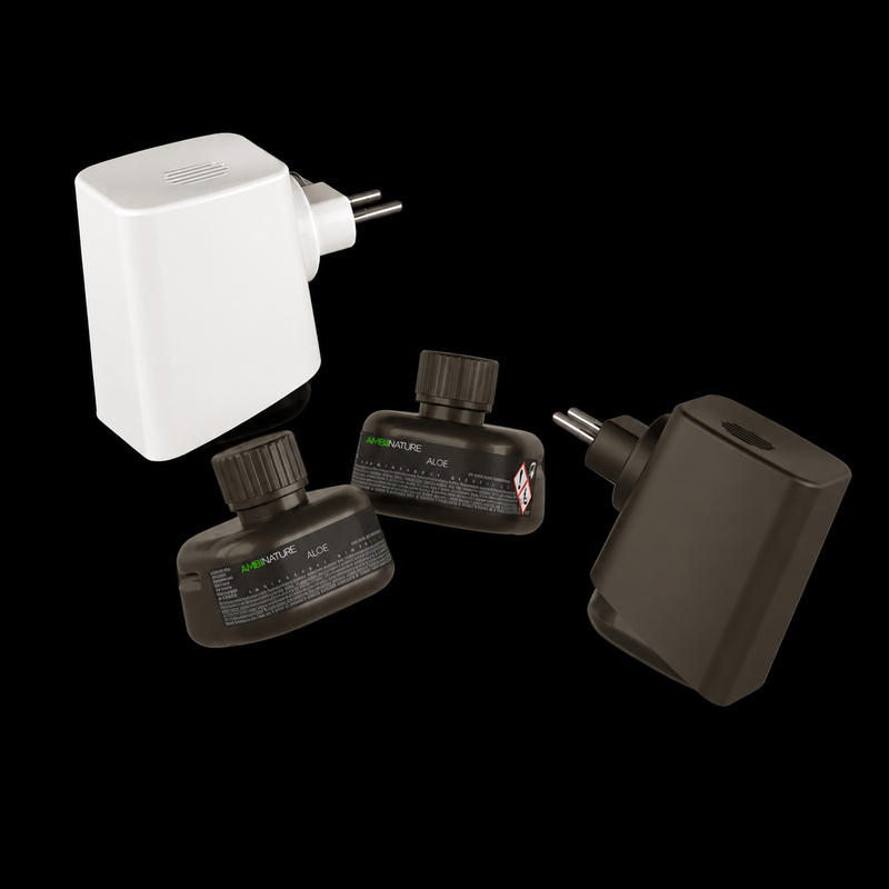 Difusor Elétrico de Ambientador Líquido com recargas em frascos, modelo profissional, ideal para ambientes fechados.