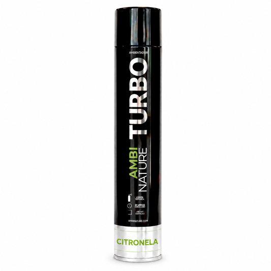 Ambientador Spray Repelente de Grande Descarga Citronela na embalagem de 750ml, AMBI NATURE TURBO.