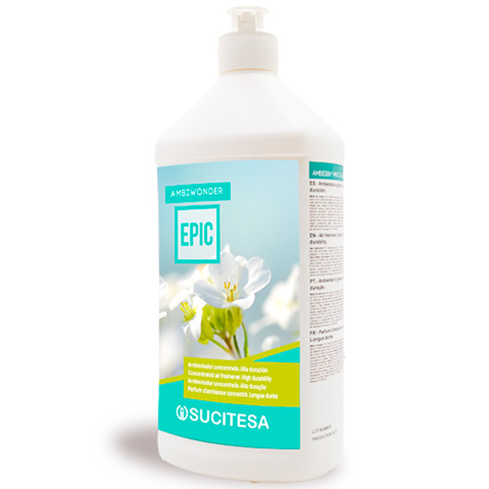 Desodorizante Ambientador Gota-a-Gota Profissional 700ml da Sucitesa, ambiwonder epic em garrafa doseadora.