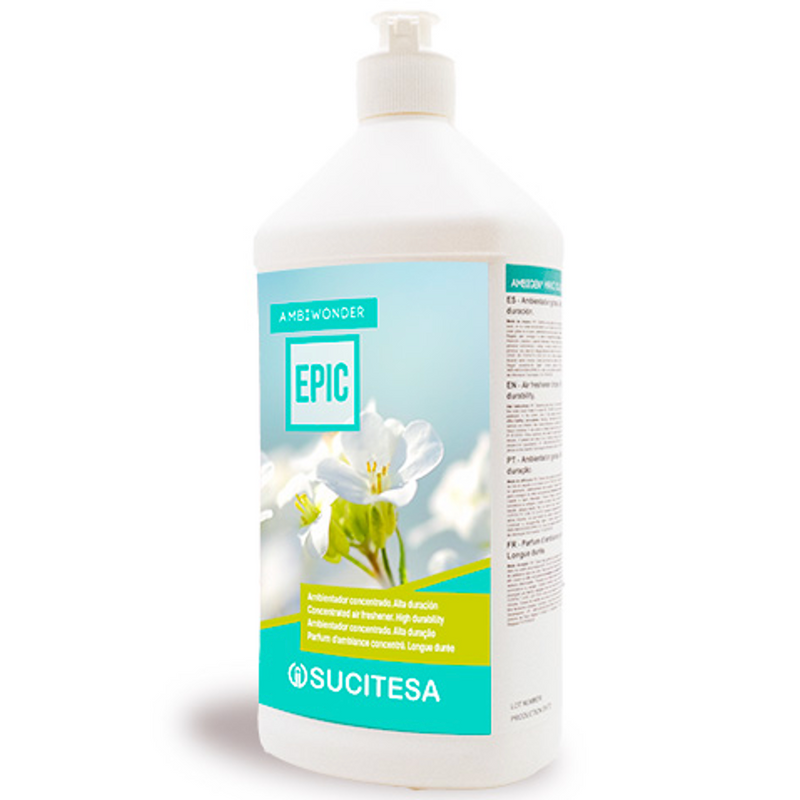 Desodorizante Ambientador Gota-a-Gota Profissional 700ml da Sucitesa, ambiwonder epic em garrafa doseadora.
