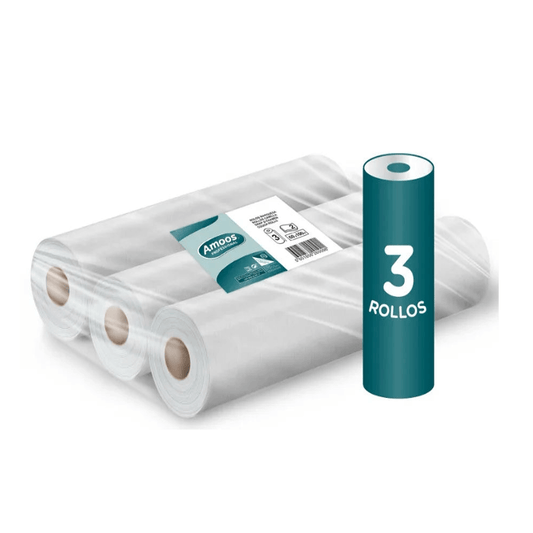 Rolo de Papel Marquesa Tissue Amoos 50cm x 50M | Pack de 3 rolos, folha dupla, ideal para higiene em clinicas e gabinetes de estética