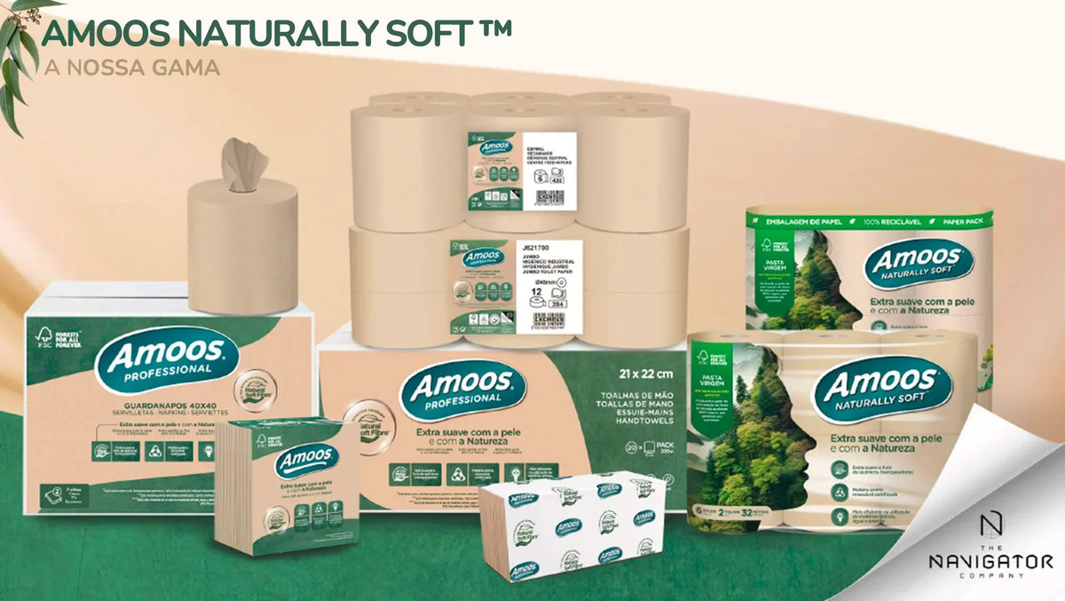 Papel Higiénico Jumbo Ecológico 2F 120M Amoos (Pk12)