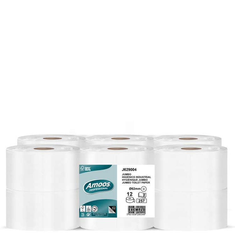 AMOOS PROFESSIONAL Papel Higiénico Rolo Jumbo Folha Dupla 90 Metros Pack 12 Rolos 257 Serviços Profissional Empresas RENOVA JOKER