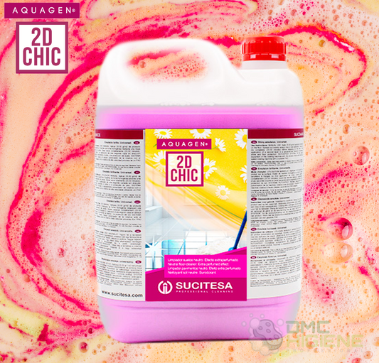 AQUAGEN 2D CHIC Detergente Pavimentos Neutro Extra Perfumado Garrafao 5 litros