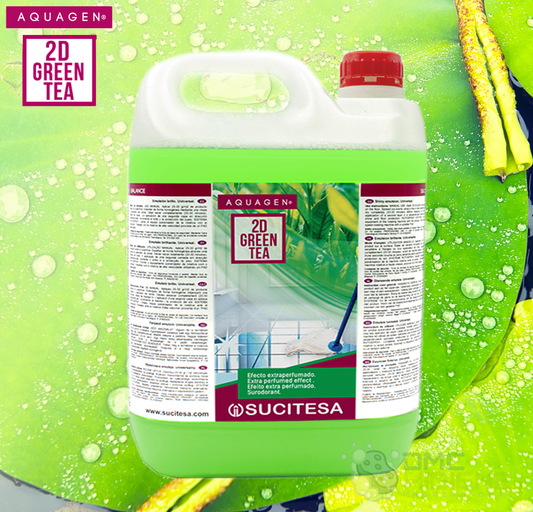 AQUAGEN 2D GREEN TEA Detergente Pavimentos Profissional Extra Perfumado