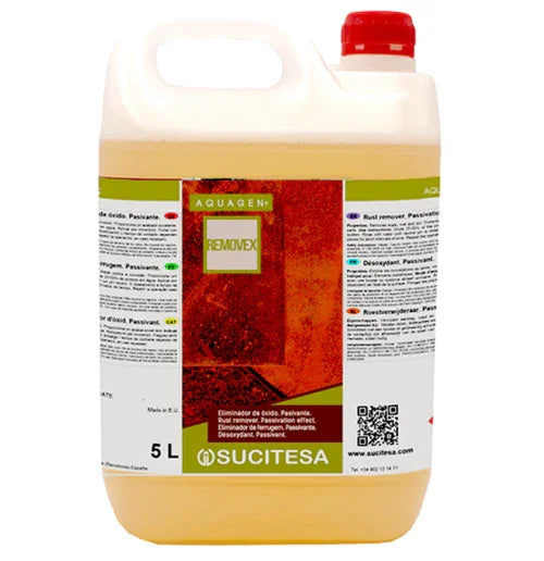 Garrafão de Removedor de Ferrugem e Passivante Industrial 5L da marca AQUAGEN REMOVEX