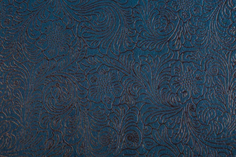Toalhas de Mesa Individuais Airlaid Decoradas com padrão floral azul em relevo, descartáveis em papel para restaurantes e hóteis