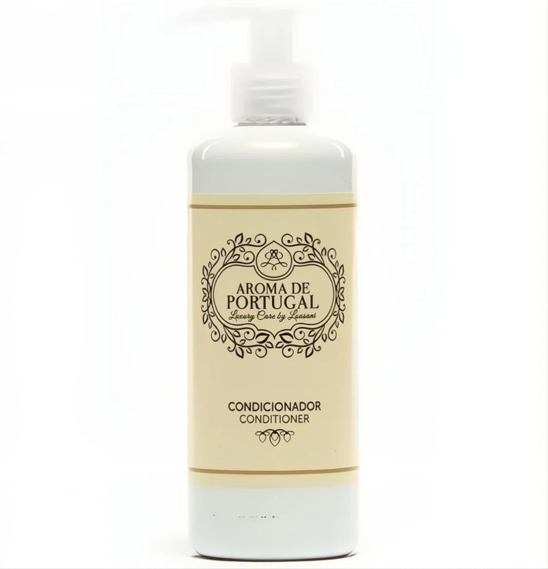 Condicionador de Cabelo AROMA DE PORTUGAL em frasco de 300ml com bomba doseadora.