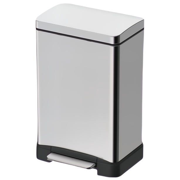 DELFI PRO JAVA SQ BIN Balde Lixo Inox Escovado com Pedal 50 Litros Escritórios Hotelaria Lojas Comércio Empresas Alta Qualidade