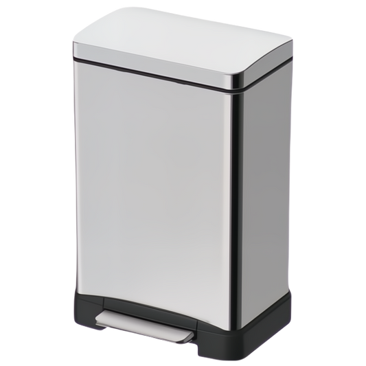 DELFI PRO JAVA SQ BIN Balde Lixo Inox Escovado com Pedal 50 Litros Escritórios Hotelaria Lojas Comércio Empresas Alta Qualidade