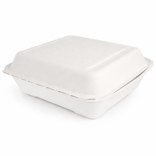 Caixa para Menu em Cana de Açúcar, descartável e prática para take away, 1200ml, 50 unidades