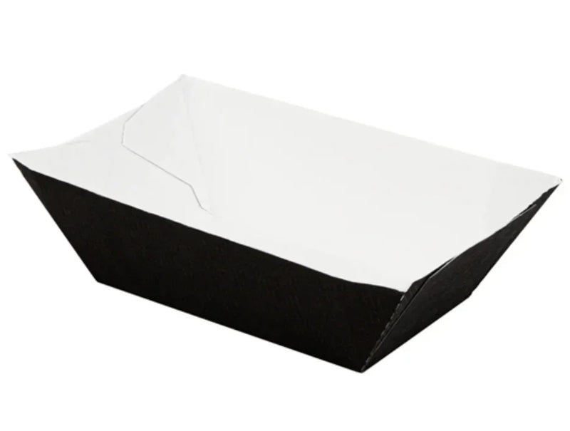 Barqueta Kraft Preta Fritos 480g Batatas Fritas Tapas Comida Fast Food Take Away Mesa Restaurante Descartável Cartão