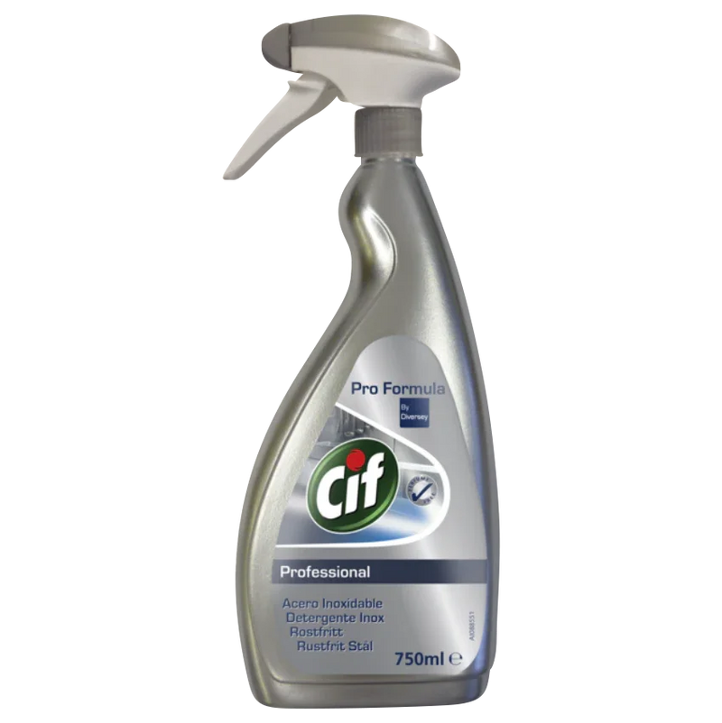 Garrafa Pulverizadora de Detergente para Limpeza Superfícies em Inox Cif Profissional Spray