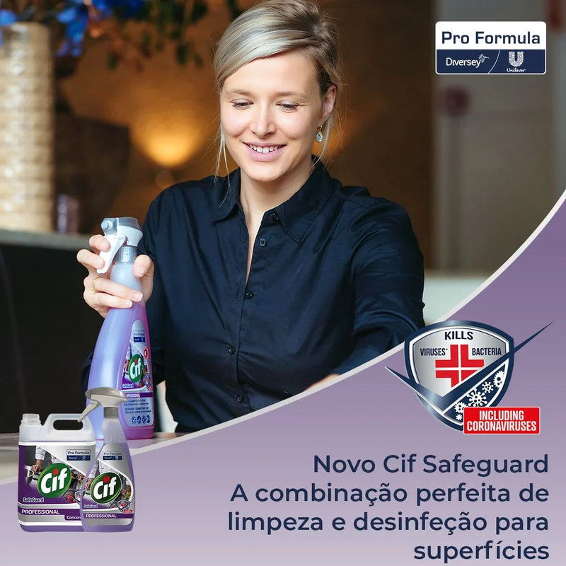 Flyer de Detergente Desinfetante 2 em 1 Cif Profissional Spray