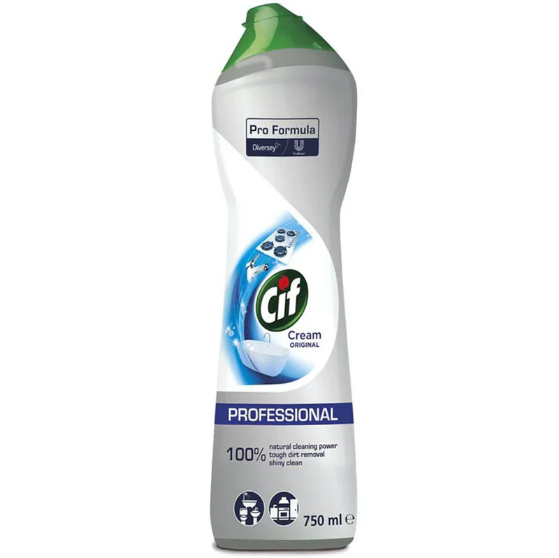 Garrafa de 750ml do Creme de Limpeza Multiusos CIF Original Profissional