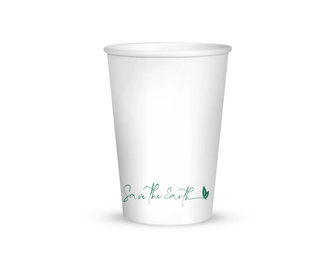 Copo Papel Cartão Branco 480ml Bebidas Frias Quentes Água Café Sumos Take Away Restaurante Eventos