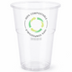 Copo de PLA Compostável Transparente 575ml com selo 100% compostável.