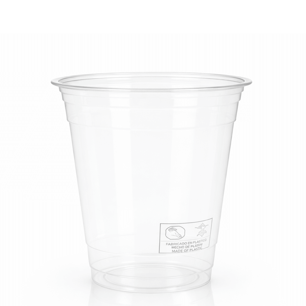 Copo PET Transparente 266ml Plástico Descartável Açaí Salada Fruta Take Away Restaurante Bar Catering
