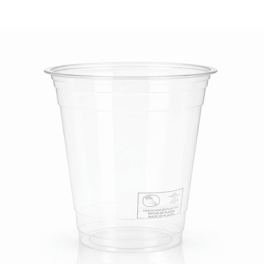 Copo PET Transparente 266ml Plástico Descartável Açaí Salada Fruta Take Away Restaurante Bar Catering