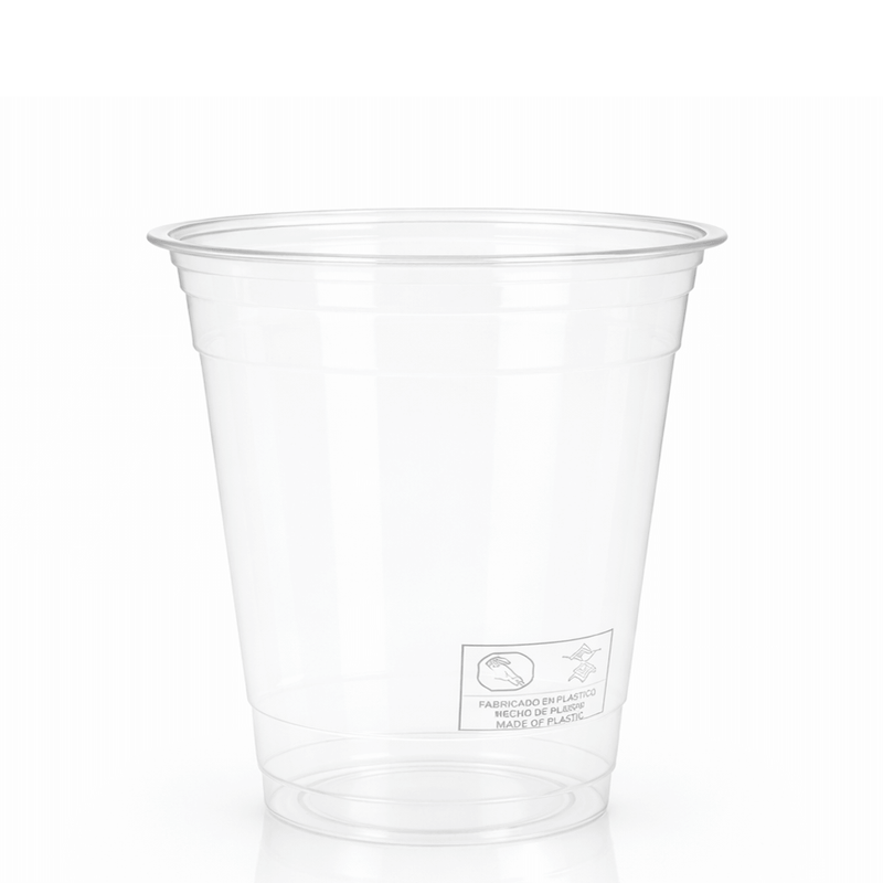 Copo PET Transparente 266ml Plástico Descartável Açaí Salada Fruta Take Away Restaurante Bar Catering
