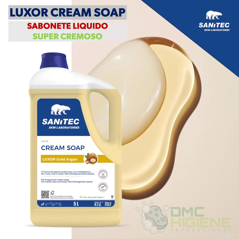Sabonete das Mãos e Corpo Extra Cremoso 5L do aroma argão para uso profissonal