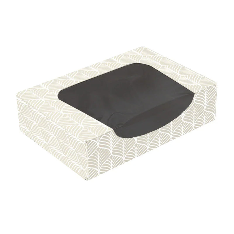 Caixa Branca Sushi com Janela 18x12cm Take Away ideal para sushi e acompanhamentos, pack de 50 unidades.