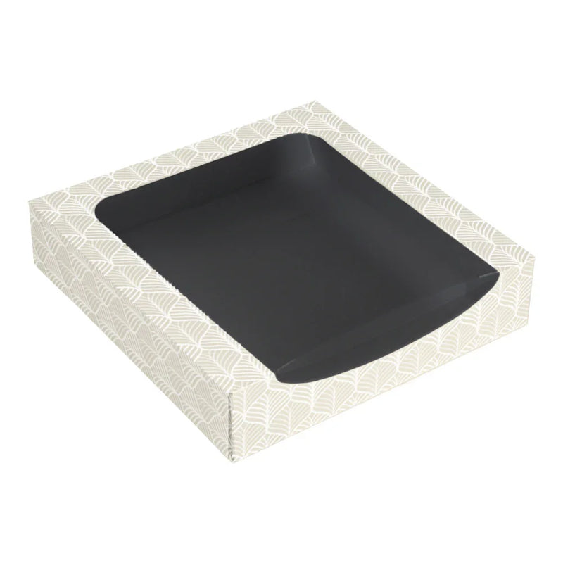 Caixa Branca Sushi com Janela 23x23cm Take Away | Embalagem para sushi e pratos asiáticos | GDP THEPACK SUSHI KINTSU BOX XL