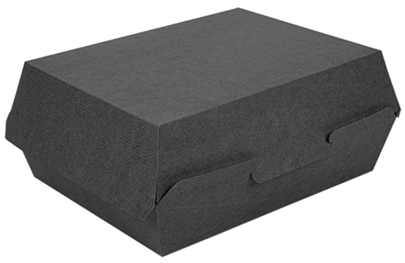 Caixa Menu Comida Sandwich Burrito Kebab Take Away Kraft Preta Concha Garcia de Pou THEPACK