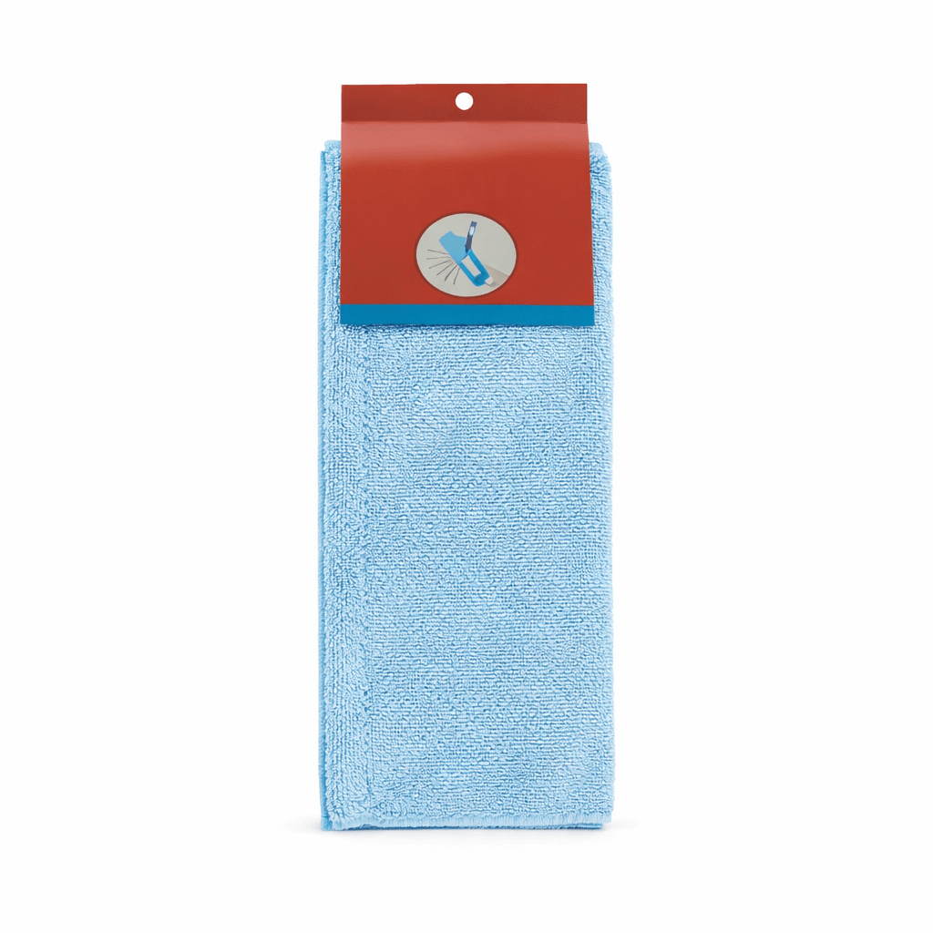 Capa em Microfibra para Vassoura Larga em azul, ideal para varrimento eficiente de superfícies verticais.