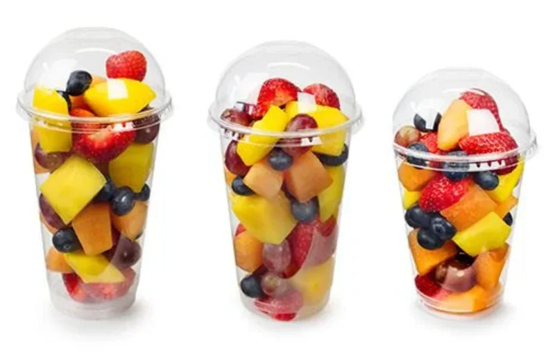 Copo PET Transparente 266ml 360ml 480ml Taça Plástico Descartável Sobremesa Salada Gelado Açaí Take Away Batidos Sumos Restaurante Bar