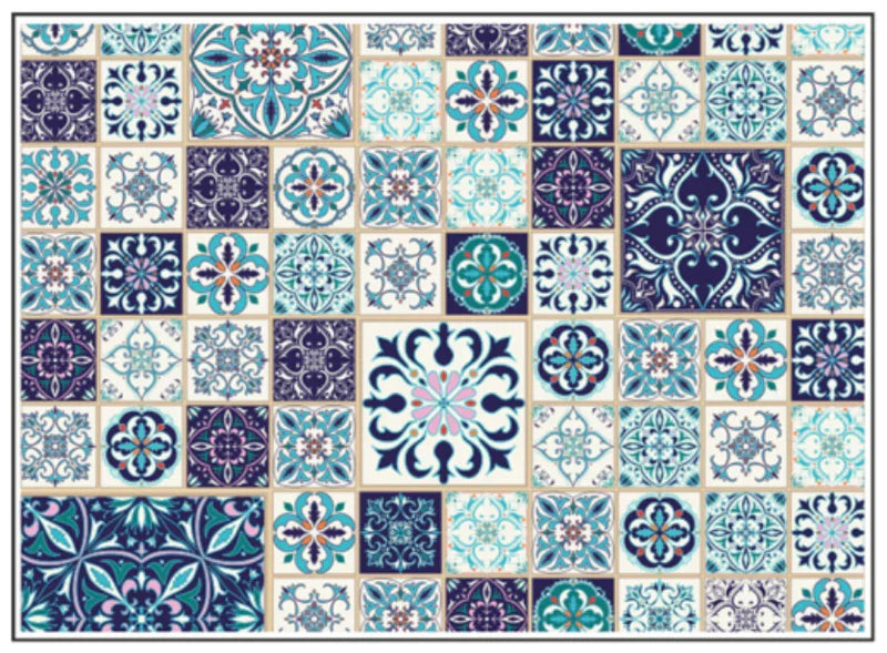 Toalhas de Mesa Offset Impressas Decoradas com padrão Azulejos Lisboa, ideal para proteção e decoração de mesas em restaurantes e cafés