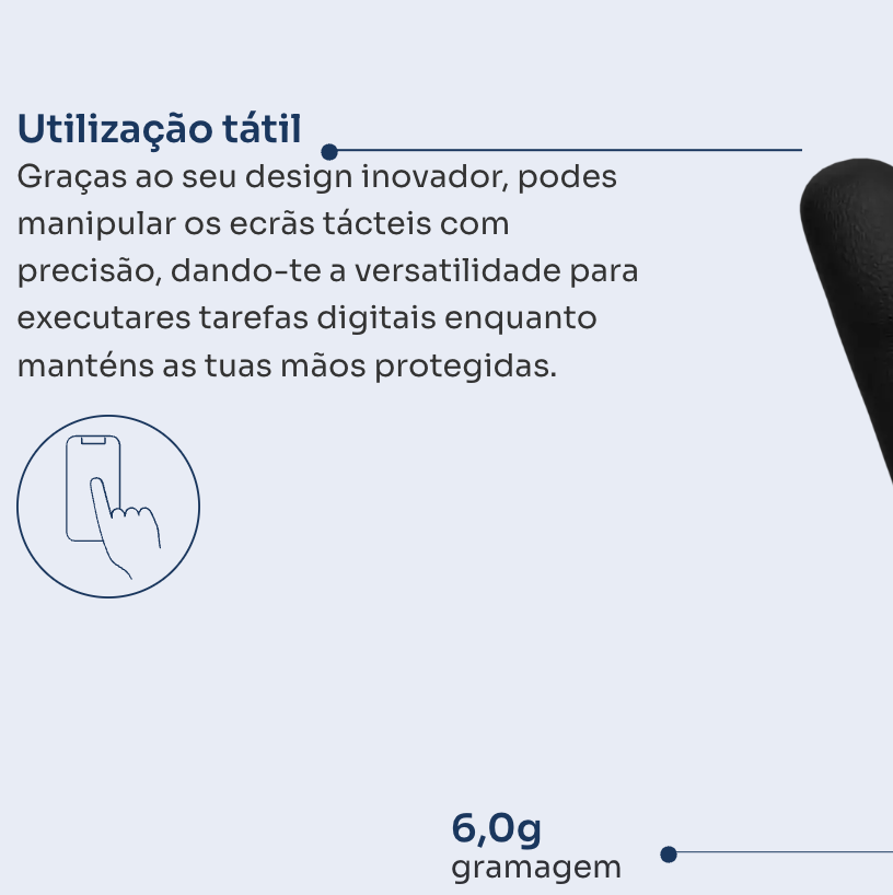 DELFI PRO LUVA NITRILO PRETA 6.0