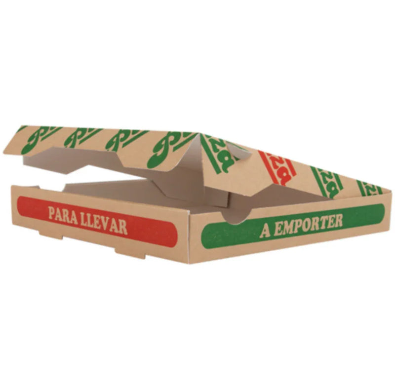 Caixa Pizza 26x26cm ThePack com design para levar e a emporter, ideal para servir pizzas.
