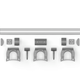 peças do Suporte Modular de Parede para Utensílios de Limpeza