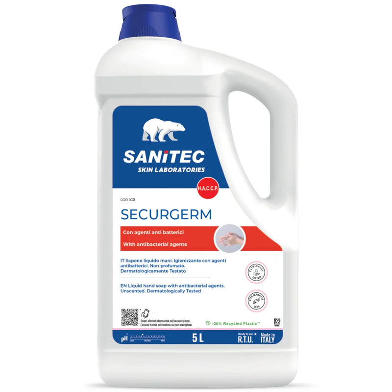 Garrafão de Sabonete Gel das Mãos Antibacteriano Extra 5L da marca SKIN LAB SECURGERM SOAP