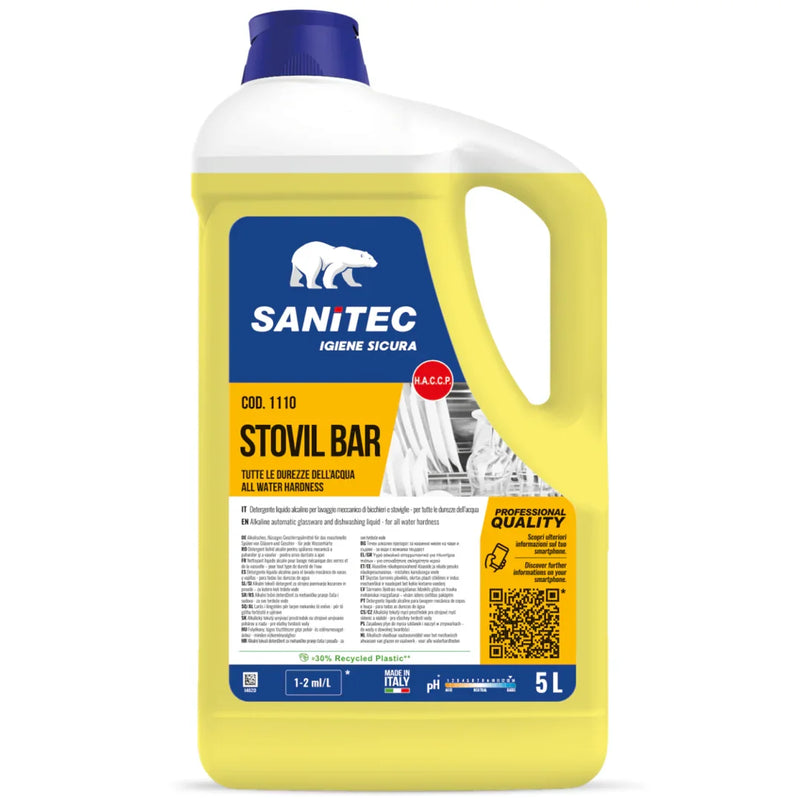 Garrafão de Detergente Máquina da Loiça e Secante 2 em 1 Profissional da marca SANITEC STOVIL BAR