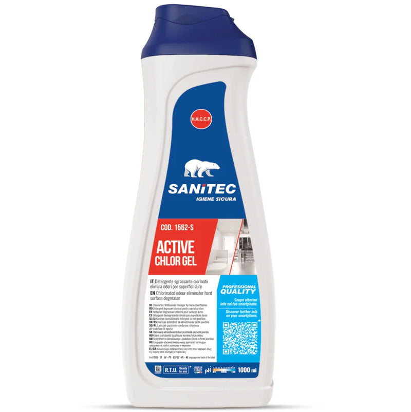Garrafa de Detergente Gel com Cloro Ativo Profissional SANITEC ACTIVE CHLOR GEL