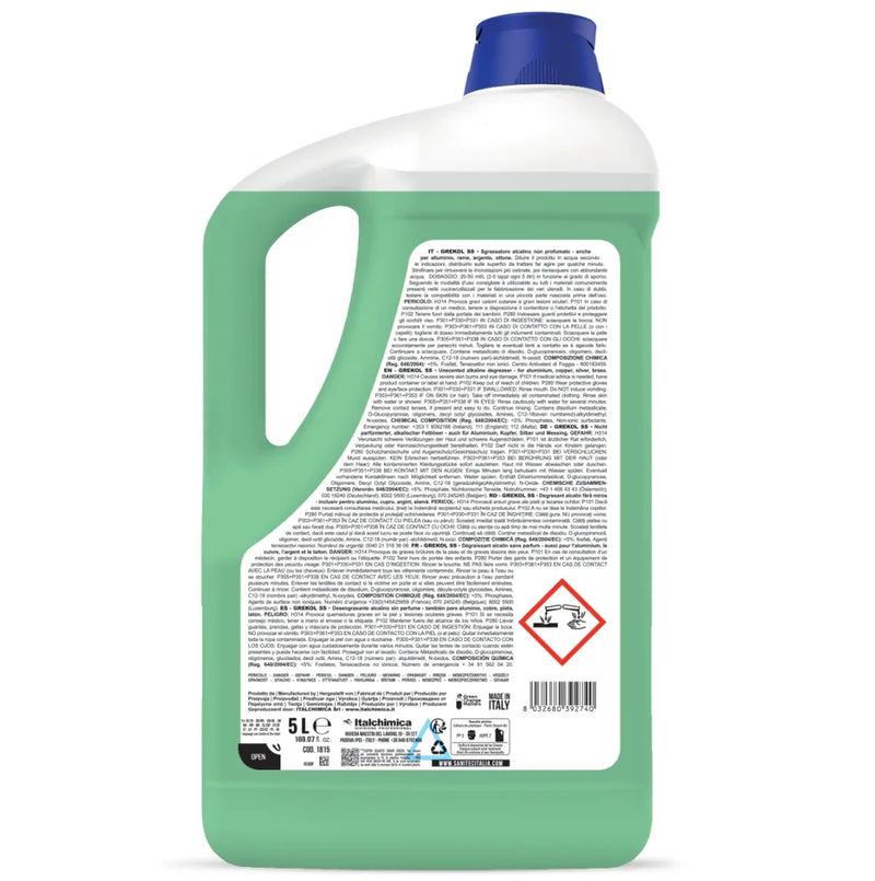 rótulo de Desengodurante Multiusos Forte Industrial 5 Litros
