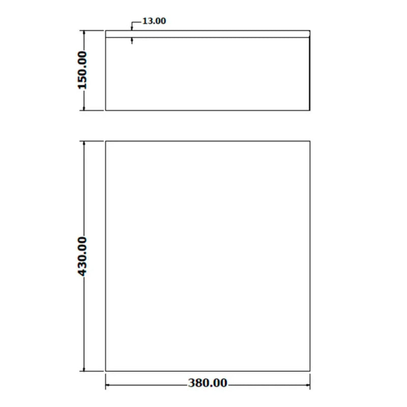 Desenho técnico com dimensões da Papeleira Metálica de Parede 25L, destacando medidas em mm.
