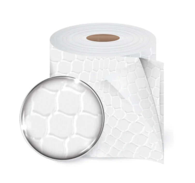 Papel Higiénico Acolchoado Folha Tripla Amoos com detalhe de textura em formato de bolhas