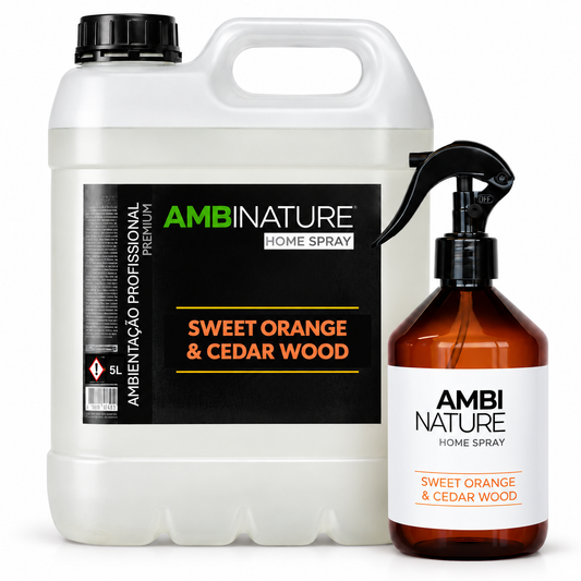 Ambientador Líquido Premium Sweet Orange & CedarWood | 500ml e 5L