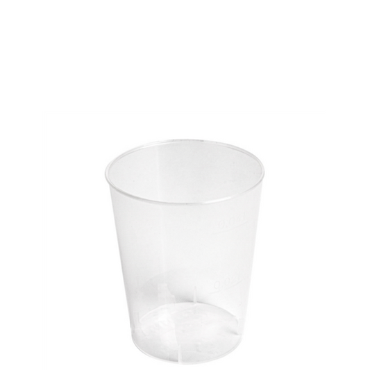 Copo PP Forte Reutilizável 40ml Pequeno Shot 