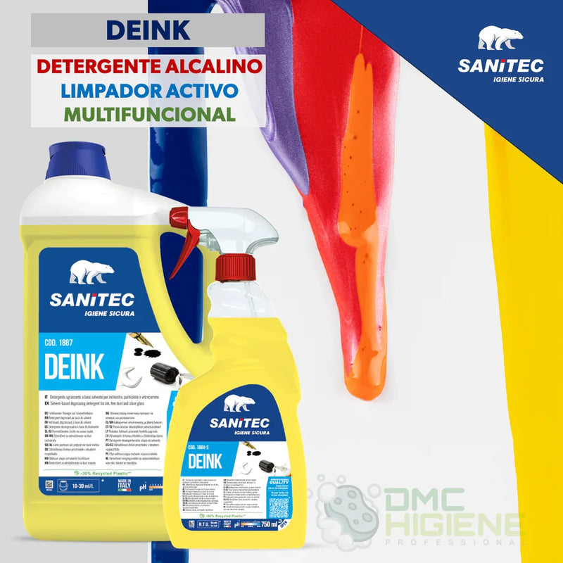 imagem promocional de Detergente Limpador Multiusos Alcalino de Alta Performance da marca SANITEC DEINK