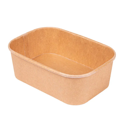 Embalagem Take Away Retangular Kraft 1000ml