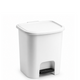 Balde de Lixo com Pedal 7L em Branco, ideal para WC e pequenos escritórios, modelo Delfi Lite BLCP7.