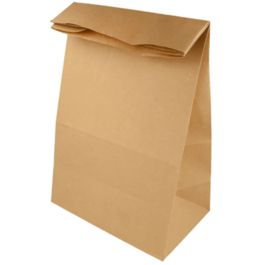 Saco Bolsa Kraft Tipo Americano 22+14x37cm Papel sem Asa Take Away Compras Menu Fruta Comida Loja Supermercado